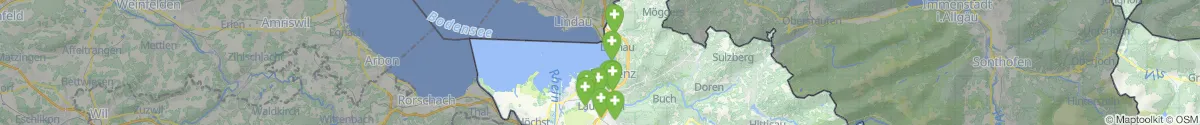 Map view for Pharmacies emergency services nearby Möggers (Bregenz, Vorarlberg)